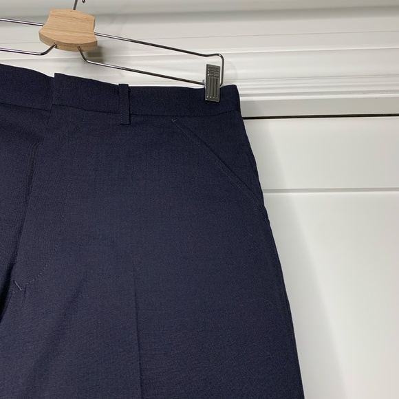Junya Watanabe Tailored Navy Pleated Shorts - Picture 2 of 5